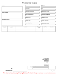 Download International Invoice Forms
