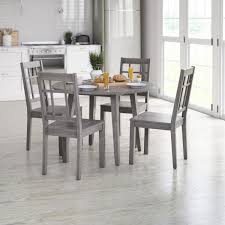 Enjoy free shipping with your order! Twin Star Home 5 Piece Traditional Dining Set With Round Table In Weathered Gray 5ds84rn B523 The Home Depot
