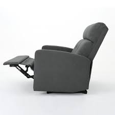 halima charcoal fabric recliner 14904