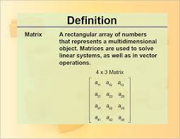 definition matrix a4math