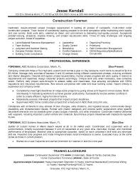 Resume Templates For Construction Foreman Google Search