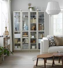 Billy Bookcase With Glass Doors Beige