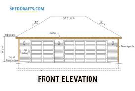 28 36 Three Car Garage Shed Plans