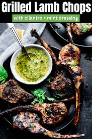 grilled lamb chops with mint sauce