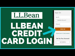 how to login llbean credit card