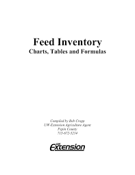 Feed Inventory Charts Tables And Formulas Pages 1 11