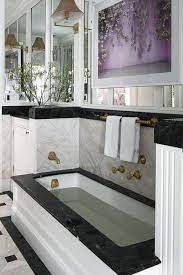 Black fixtures in marble bathrooms. 40 Black White Bathroom Design And Tile Ideas