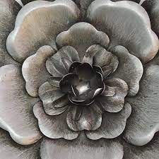 Silver Metal Flower Wall Decor 321303