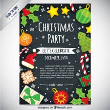 30 Free Christmas Vector Graphics Party Flyer Templates
