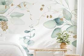 Ethereal Eucalyptus L And Stick Wall