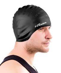 If your hair is long, use a ribbon or hair tie to make a bun or ponytail. Black Silicone Swim Swimming Caps For Long Hair That Keep Hair Dry Boating Watersports Sports Outdoors Urbytus Com