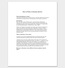    Literature Review Outline Templates     Free Word  PDF Documents    