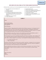 Welcome Letter Of Employment Template Templates At