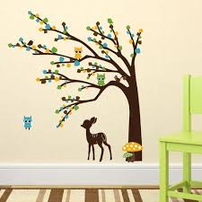 Doodad Deer Under A Tree Wall Sticker