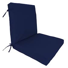 Navy Blue Canvas Outdoor Hinged Seat