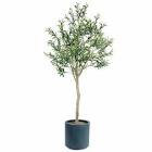 203.2 cm (80 in.) Olive Tree in Grey Planter  Artificial