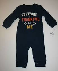 Details About New Carters Boys Thanksgiving Romper Everyone Is Thankful For Me Nwt Nb 3m