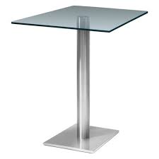 Tall Poseur Glass Dining Kitchen Table