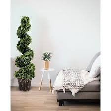 3ft artificial twisted boxwood spiral