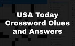 usa today crossword clues and answers