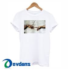 Michelangelo Hand White T Shirt For Women And Men Size S To 3xl