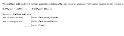 Sulfuric Acid Reacts With Calcium