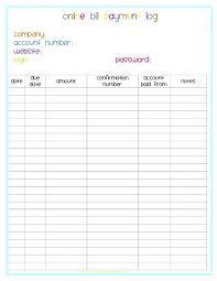 Printable Payment Log Rightarrow Template Database