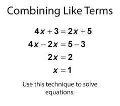 Worksheet Combining Like Terms Set 19