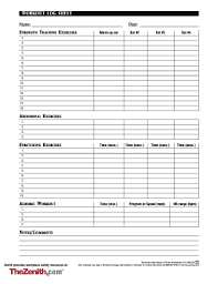 daily exercise log forms and templates