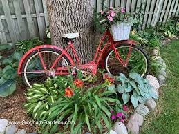 Upcycled Vintage Garden Decor Gingham