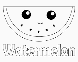 Fruit color page for kids. Cute Watermelon Coloring Pages Coloring Pages Bear Coloring Pages Fruit Coloring Pages