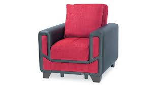 This is a modern and lovely sleeper chair that offers a unique comfort both as a chair as well as a bed. Mondo Modern Red Convertible Chair By Casamode
