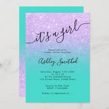 20 colors, bridal shower, baby shower, party decorations, birthday decor thelittlethingsev 5 out of 5 stars (1,221) $ 4.50. Purple And Turquoise Baby Shower Invitations Zazzle