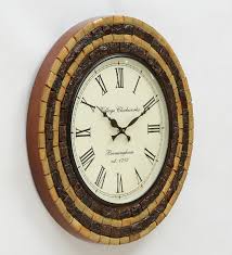 Wooden Og Wall Clock In Brown