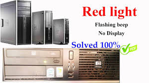 hp system red light blinking beep no