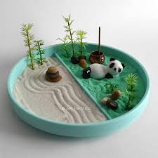 Mini Zen Garden Panda Figurine