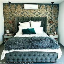 Browse bedroom decorating ideas and layouts. 25 Luxurious Bedroom Feature Wall Stencils Diy Painted Accent Walls Royal Design Studio Stencils