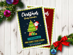 Free Christmas Party Celebration Flyer Template In Ai By Ess Kay