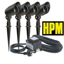 hpm 12v garden light spotlight 4 pack