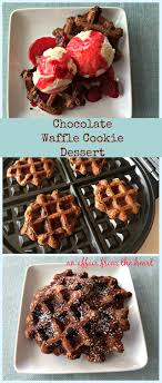 chocolate waffle cookies dessert