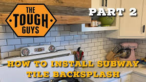 Install new ceramic, porcelain, glass or stone tiles above a countertop to brighten a kitchen or bath. How To Install Subway Tile Kitchen Backsplash Part One Youtube