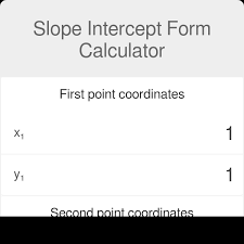 Slope Intercept Form Calculator