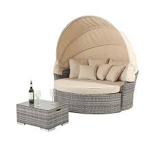 rattan outdoor daybed for hire garden