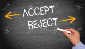 Accept Or Reject - Decision Concept Stock Photo, Picture And Royalty Free  Image. Image 44287211.