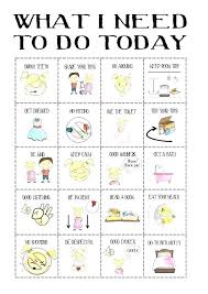 Daily Routine Chart Template Schedule Family Autism Class