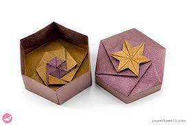 origami hexagonal gift box tutorial