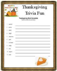 While a few of th. Thanksgiving Trivia Fun For The Whole Family