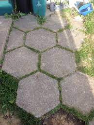 Hexagon 50 Pence Shaped Paving Slabs