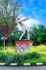 Klub Golf Bogor Raya, West Java, Indonesia - golfer entrance statue.