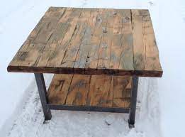 Reclaimed Wood Coffee Table With Bottom